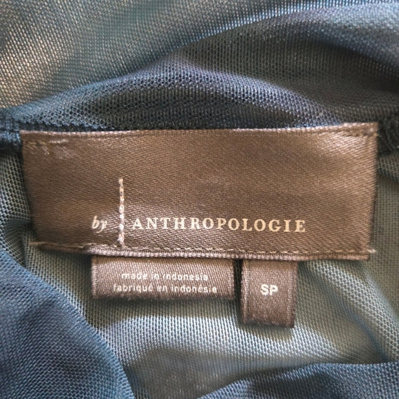 Anthropologie Blue Sheer Crop Top - Picture 6 of 6